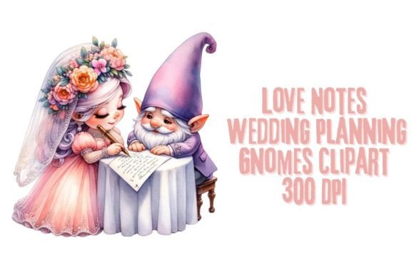 Charm Your Designs with Wedding Planning Gnomes Clipart