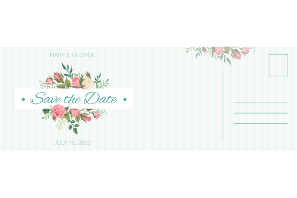 Elegant Romance: Using Wedding Postcard. Summer Bouquet Botanic
