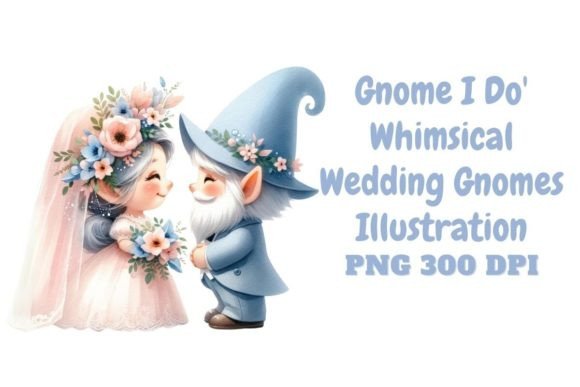 Enchant Your Designs: The 'Gnome I Do' Whimsical Wedding Sublimation Collection