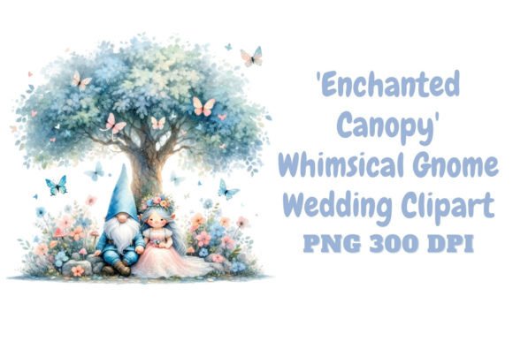 Enchanted Canopy Wedding Clipart: A Whimsical Touch for Your Designs