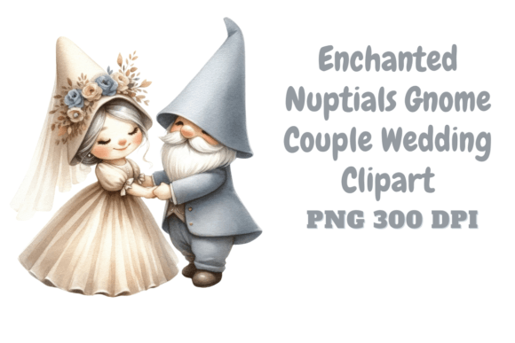 Enchanted Nuptials: Using Gnome Couple Wedding Clipart