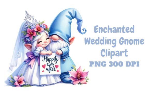 Enchanted Wedding Gnome Clipart: A Fairytale Touch for Your Designs