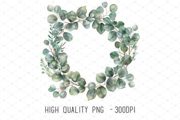 Eucalyptus Wreath Watercolor Wedding Png: A Designer's Guide to Versatile Elegance