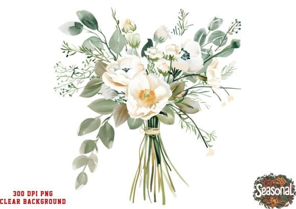 Mint Green Wedding Flower Clipart: Fresh Florals for Spring