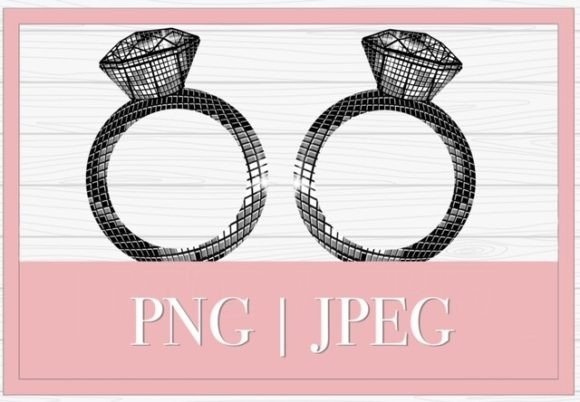 Retro Wedding Ring Disco Mirror Ball Art: A Sparkling Design Asset