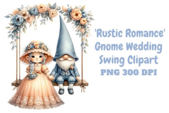 Rustic Romance Wedding Swing Clipart: A Woodland Fairy Tale