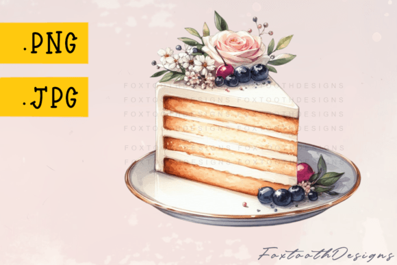 Sweeten Your Design Projects with Slice of Wedding Cake with Berries