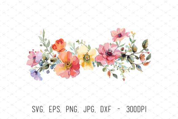 Watercolor Floral Wedding Border Clipart: A Designer's Essential Asset